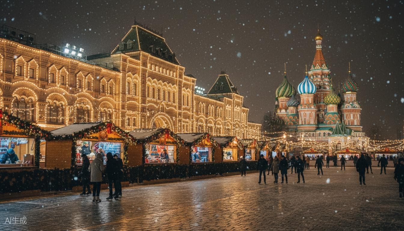 Новогодняя ярмарка на Красной площади 2026
